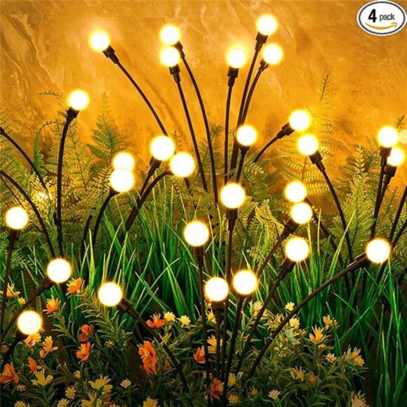 Solar Lights Outdoor(4 Pack, 32 LEDs), Solar Garden Lights, Outdoor - Picture 7 of 7